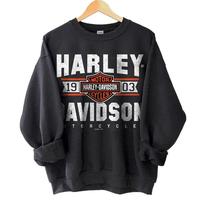Harley Davidson Motorcycle Sweatshirt, Harley Shirt, Motorcycle Apparel for Biker Enthusiasts, Vintage Style, Comfortable Fit...