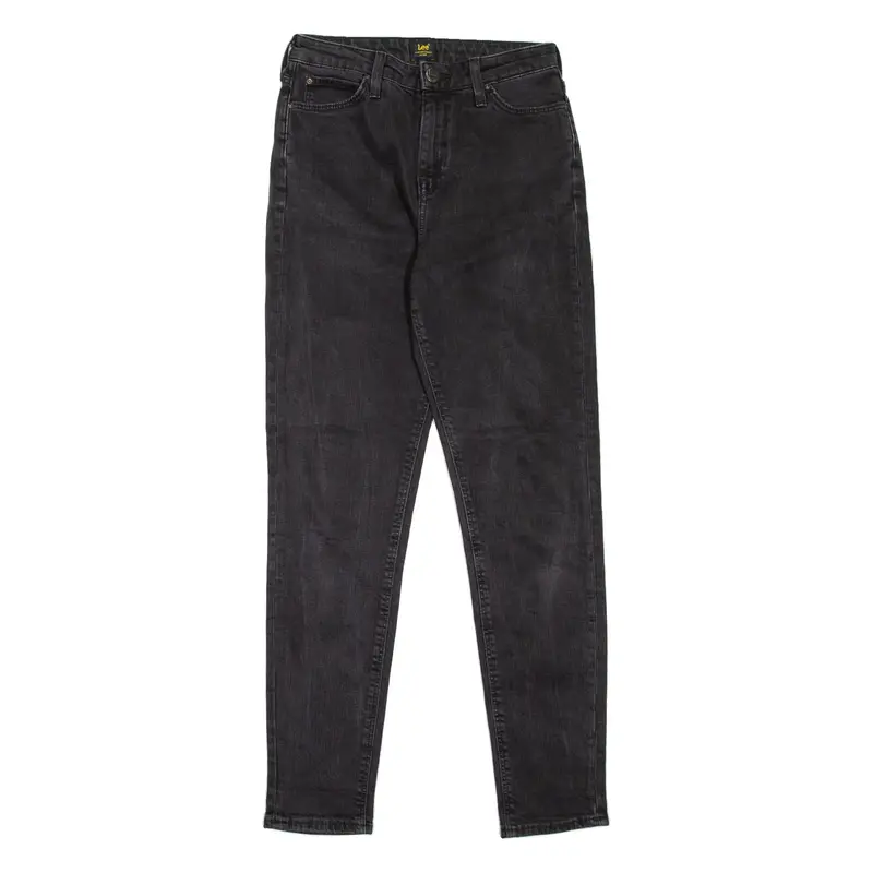 LEE Womens Jeans Black Regular Mom W26 L31