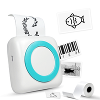 Mini Sticker Pxelated Printer, Bluetooth Portabel Sticker Maker with 3 Rolls Paper, Print Pods Mini Printer with Multiple Tem...