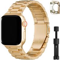 Metal Band Compatible with  Watch Band 49mm 45mm 44mm 42mm 41mm 40mm 38mm, Stainless Steel iWatch Band with Case for Ul 2, Ul...