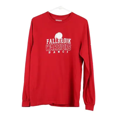 Fallbrooke Warriors Adidas Long Sleeve T-Shirt - Medium Red Cotton