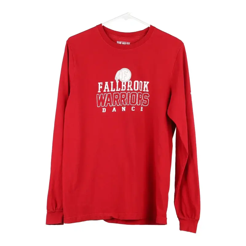 Fallbrooke Warriors Adidas Long Sleeve T-Shirt - Medium Red Cotton