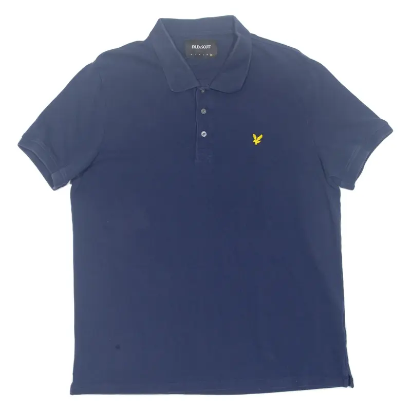 LYLE & SCOTT Mens Polo Shirt Blue 2XL