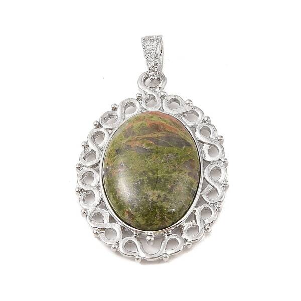 Natural Unakite Pendants