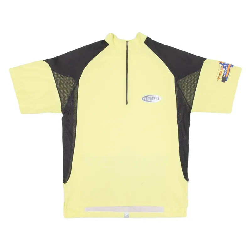 HOTNWILD Cycling Mens Jersey Yellow 1/4 Zip L