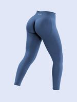 Women's Solid High Waist Sports Leggings, High Stretch Seamless Yoga Leggings, Ladies Sportswear for Indoor Outdoor Wear, Bot...