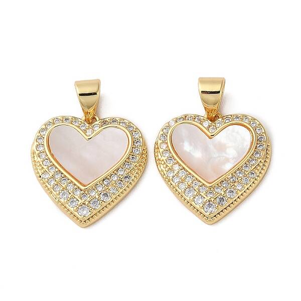Brass Micro Pave Cubic Zirconia Pendants