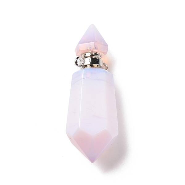 Faceted Glass Perfume Bottle Pendants