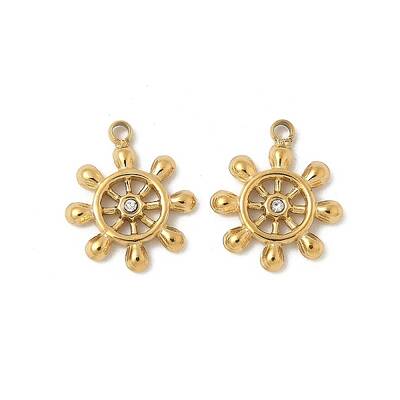 304 Stainless Steel Rhinestone Pendants