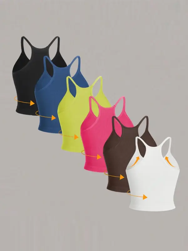 Women's Racerback Sports Vest, Breathable Comfy Athletic Cami Top, Running Vest, Gym Tops, Sports Tops for Women, Gym Clothin...