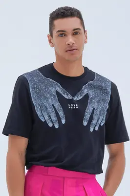Hands of Life T-shirt in Black | Size: L