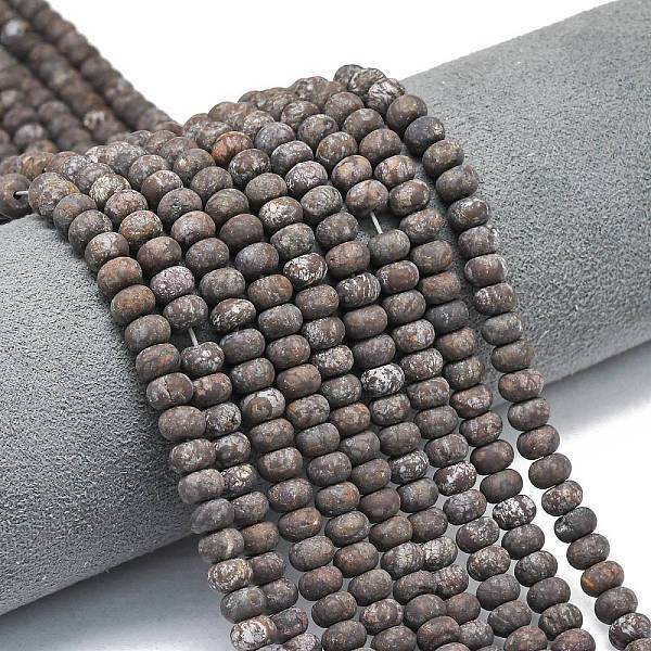 Natural Red Snowflake Obsidian Beads Strands