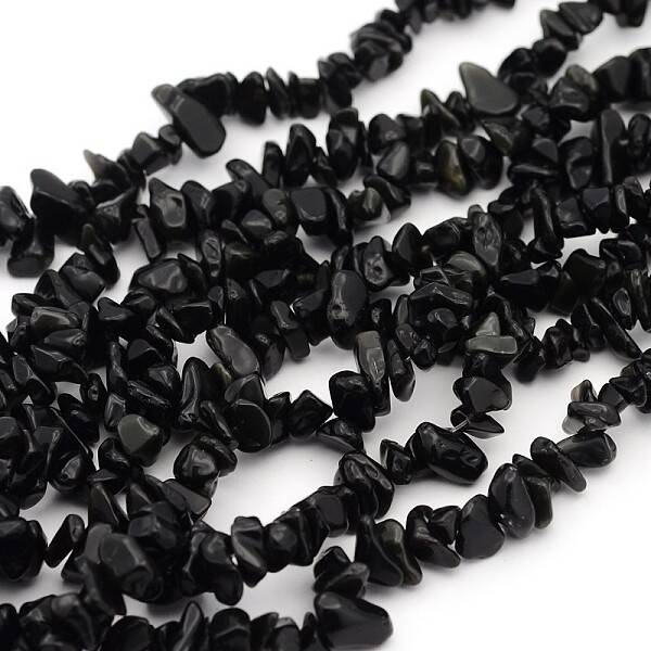 Natural Obsidian Beads Strands