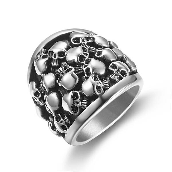 Stainless Steel Skull Finger Ring