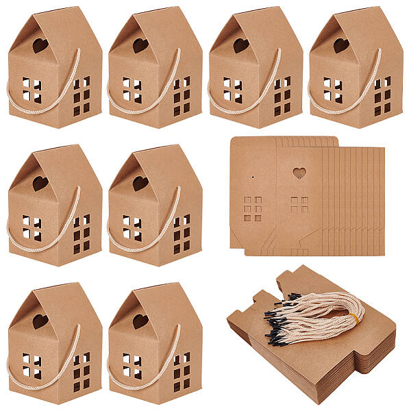 BENECREAT 30Pcs House Shaped Gift Boxes