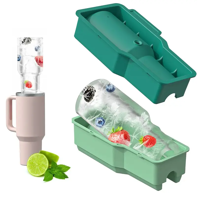 Silicone Ice Cube Mold for Tumbler, 1 Count Hollow Cylinder Ice Cube Tray for Ice Drink, Coffee, Juice and Beverage [Tumbler ...