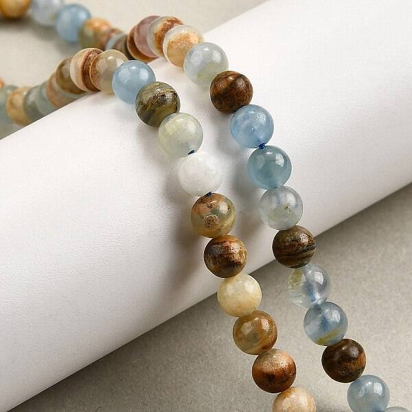 Natural Blue Calcite Beads Strands