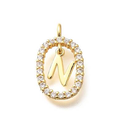 Brass Micro Pave Cubic Zirconia Pendants