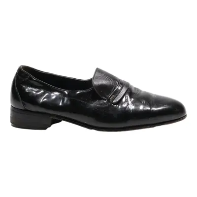 BALLY Loafer Shoes Black Leather Womens UK 5.5