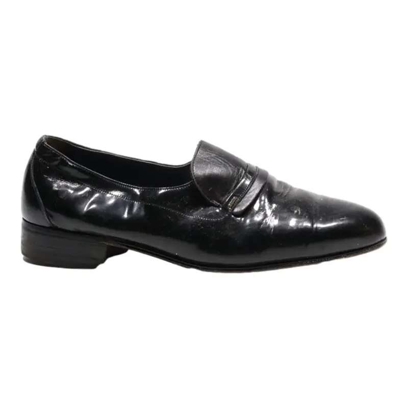 BALLY Loafer Shoes Black Leather Womens UK 5.5