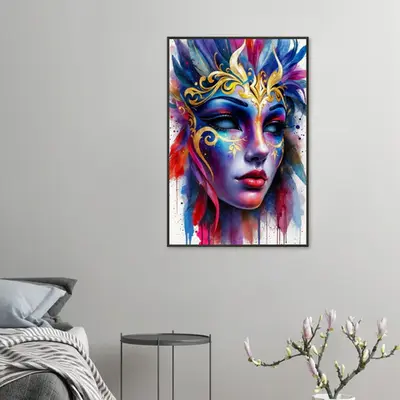 Mystical Elegance - Vibrant Mask of Enchantment