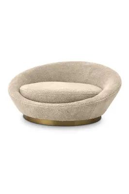 Round Upholstered Loveseat | Eichholtz Duardo