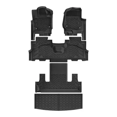 Floor Mats for 2018-2025 Ford Expedition 7-Seat with 2nd Row Bucket Seats, TPE All-Weather 1st, 2nd, 3rd Row Floor Liners and...