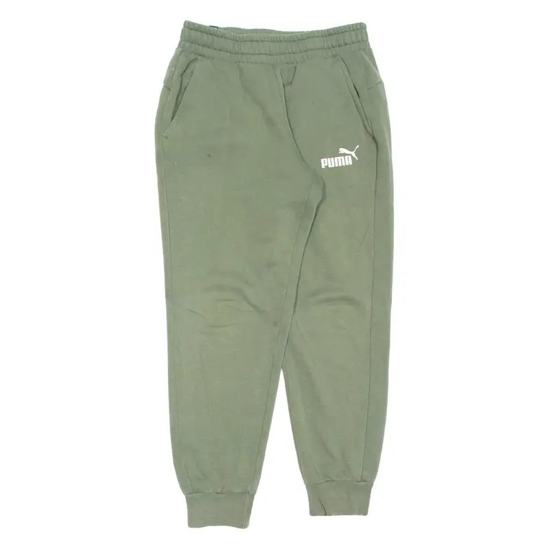 PUMA Mens Joggers Green Tapered S W26 L27
