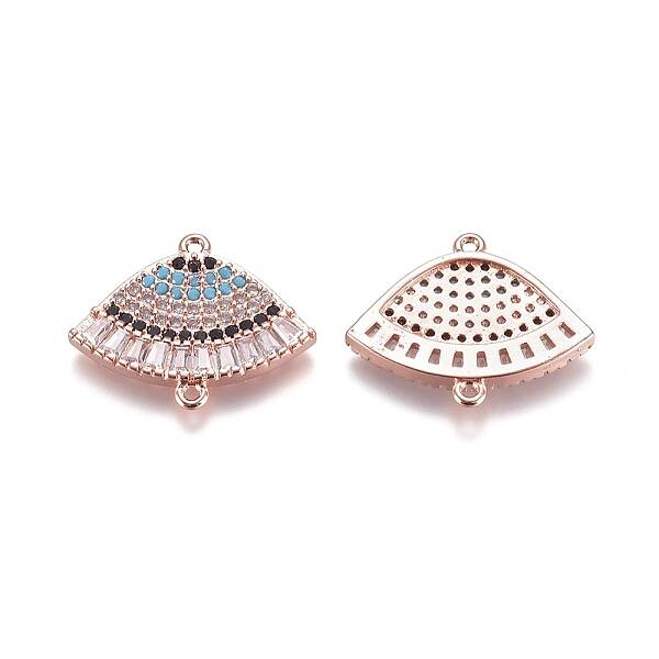 Brass Micro Pave Cubic Zirconia Links connectors