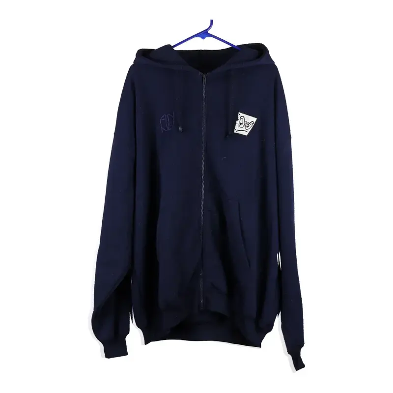 Unbranded Hoodie - XL Navy Cotton Blend