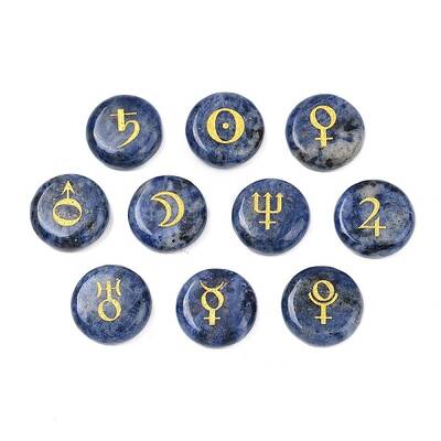 10Pcs 10 Styles Natural Sodalite Cabochons