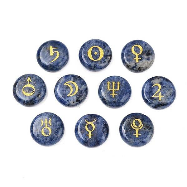 10Pcs 10 Styles Natural Sodalite Cabochons