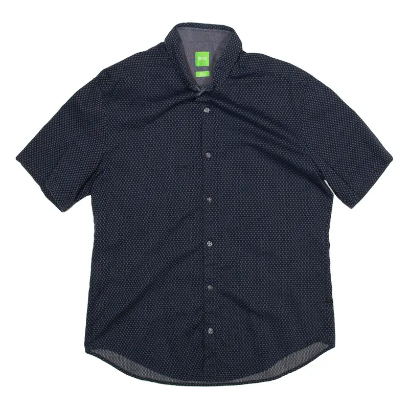 BOSS Slim Fit Stretch Mens Shirt Blue L