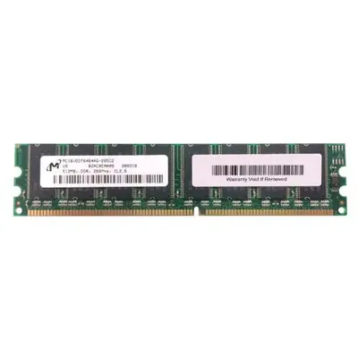 Micron MC16VDDT6464AG-265C2 | 512MB DDR-266MHz PC-2100 Non-ECC Unbuffered UDIMM CL2.5 2Rx8 2.5V 184-Pin Memory Module