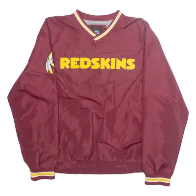 NFL Mens Pullover Jacket Red Nylon USA XL
