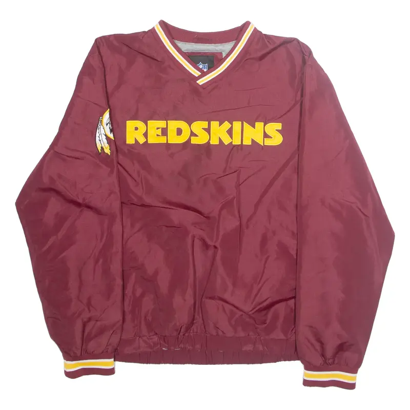 NFL Mens Pullover Jacket Red Nylon USA XL