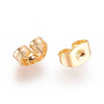 Real 18K Gold Plated Brass Ear Nuts