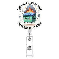 Cute Trash Can Design Badge Holder, 1 Count/20pcs Retractable Badge Reel with Clip, Id Holder for Nurses, Doctors, Students &...