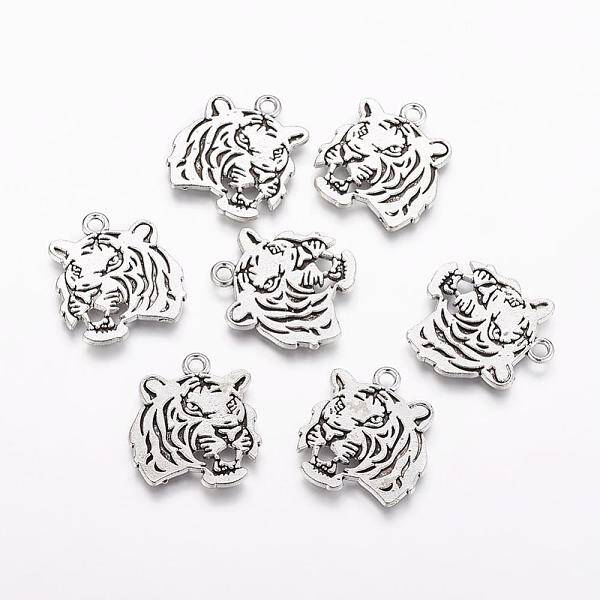 Tibetan Style Alloy Tiger Pendants