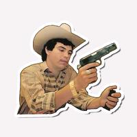 Chalino Sanchez Sticker Decals for Guns Laptop Water Bottles Books Motorcycles Cars Bicycles, Waterproof Stickers