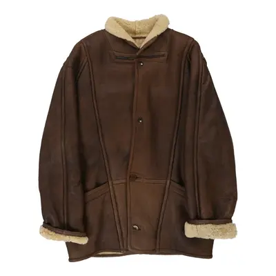 Unbranded Leather Jacket - 2XL Brown Leather