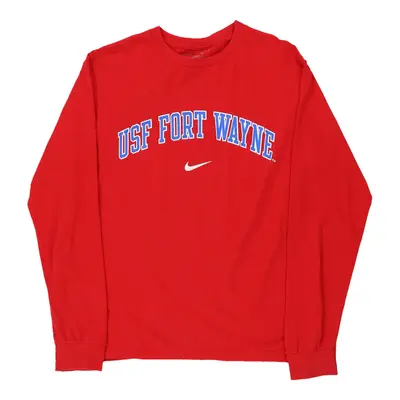 Age 14-16 USF Fort Wayne Nike Long Sleeve T-Shirt - Small Red Cotton