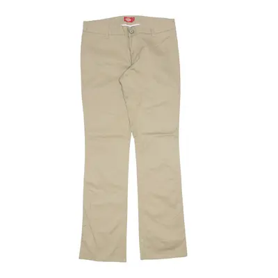 DICKIES Simple Pant Trousers Beige Slim Bootcut Womens W32 L34