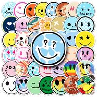 Cartoon Smile Face Series Sticker, 50pcs Waterproof Sticker Pack for Wall Water Bottle Skateboard Helmet Car Bike Luggage Lap...