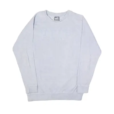 PUMA Velvet Sweatshirt Blue Womens UK 8