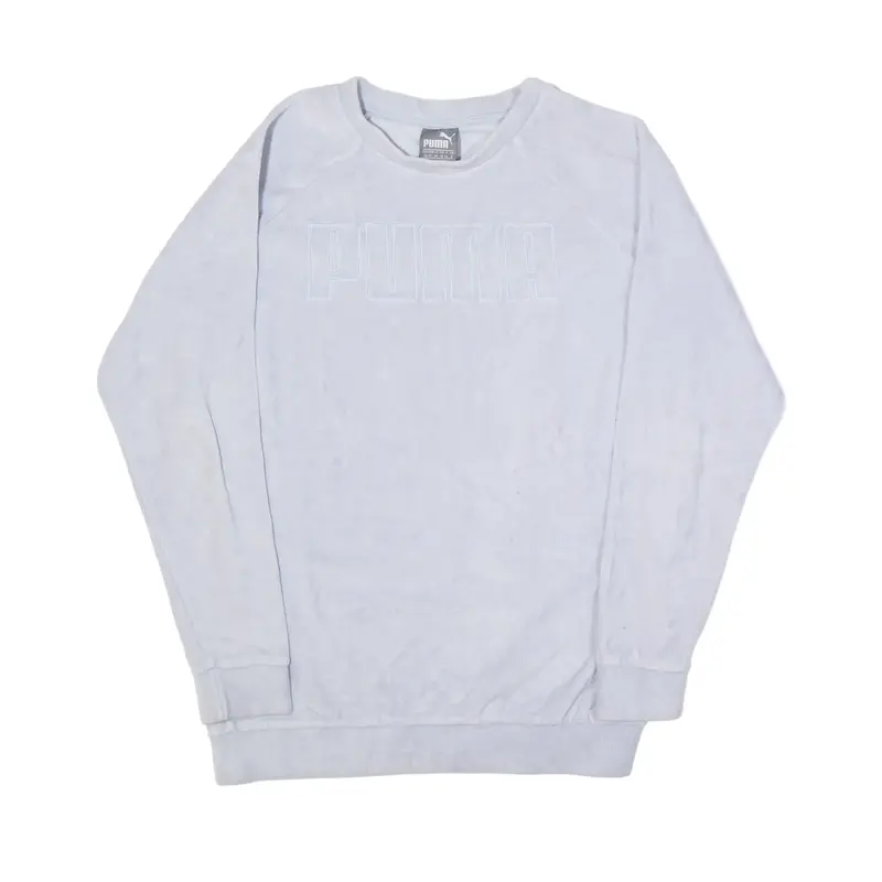 PUMA Velvet Sweatshirt Blue Womens UK 8