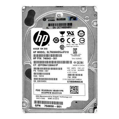 750658-001 HP 900GB 6Gb/s SAS 10000 2.5-inch 16MB Hard Drive