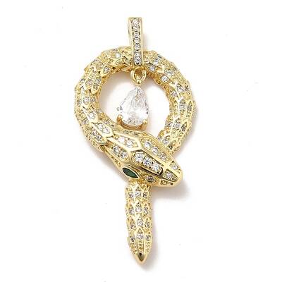 Brass Micro Pave Cubic Zirconia Pendants