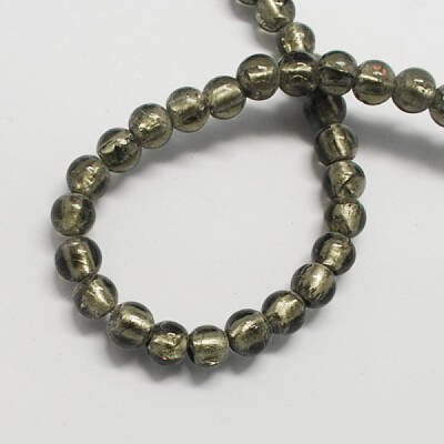 Handmade Silver Foil Glass Beads
