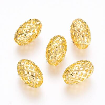 Rack Plating Brass Filigree Beads